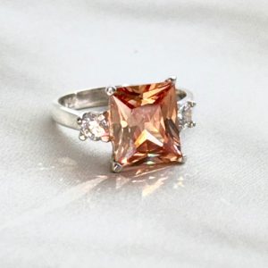 Anillo Zafiro Naranja